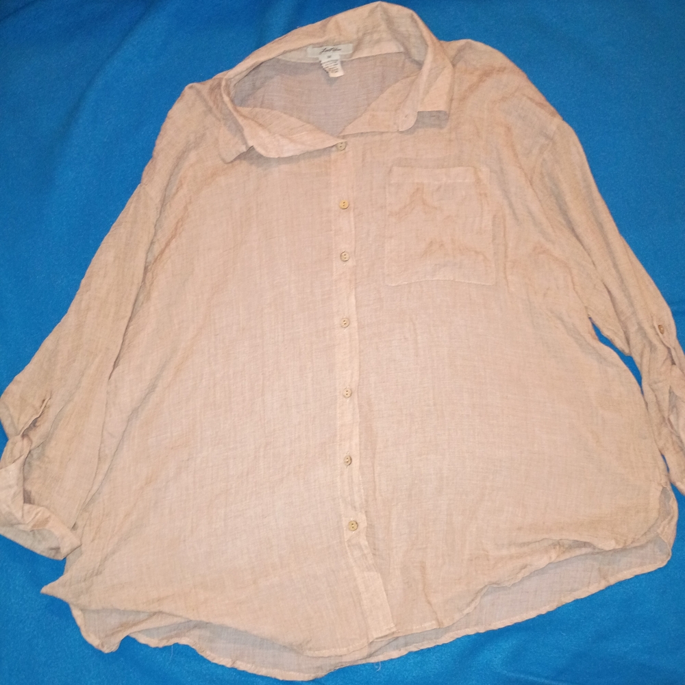 Women's Beige Blouse NWOT 3X